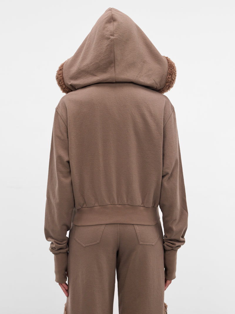 Taupe Detachable Hood Bomber Jacket (RAW25WV12A-TAUPE)