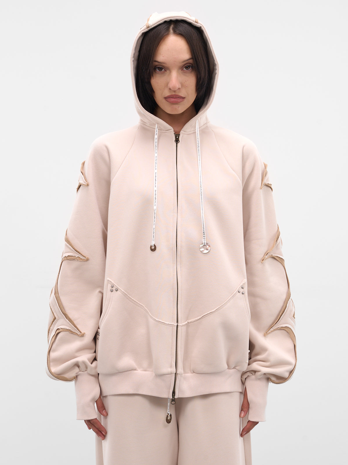 Seashell Deconstructed Zip Hoodie (RAW25WV14S-SEASHELL)