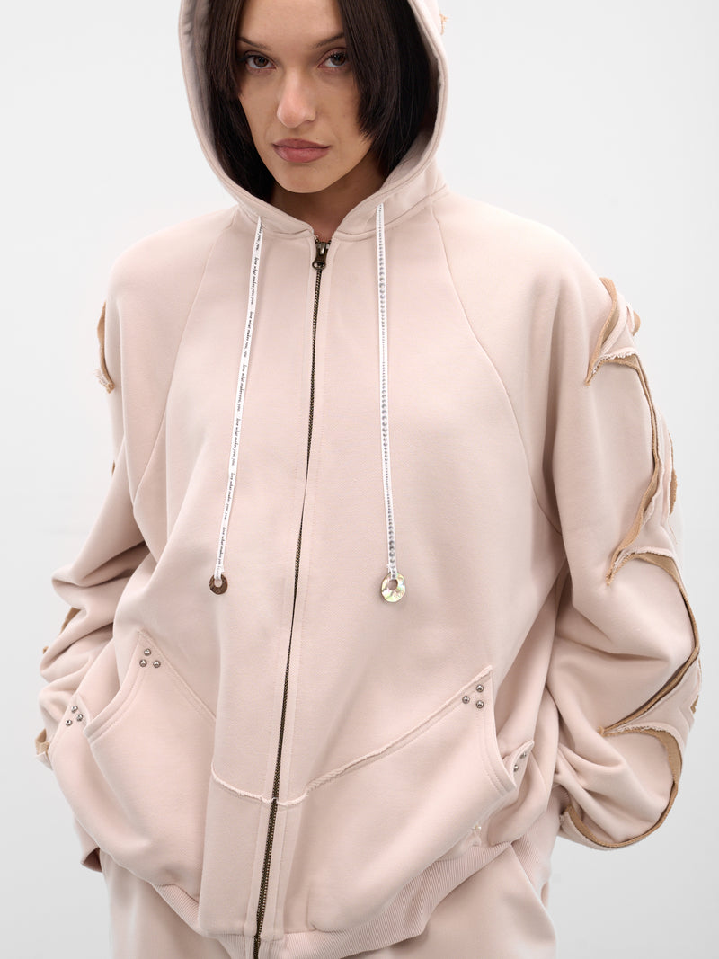 Seashell Deconstructed Zip Hoodie (RAW25WV14S-SEASHELL)