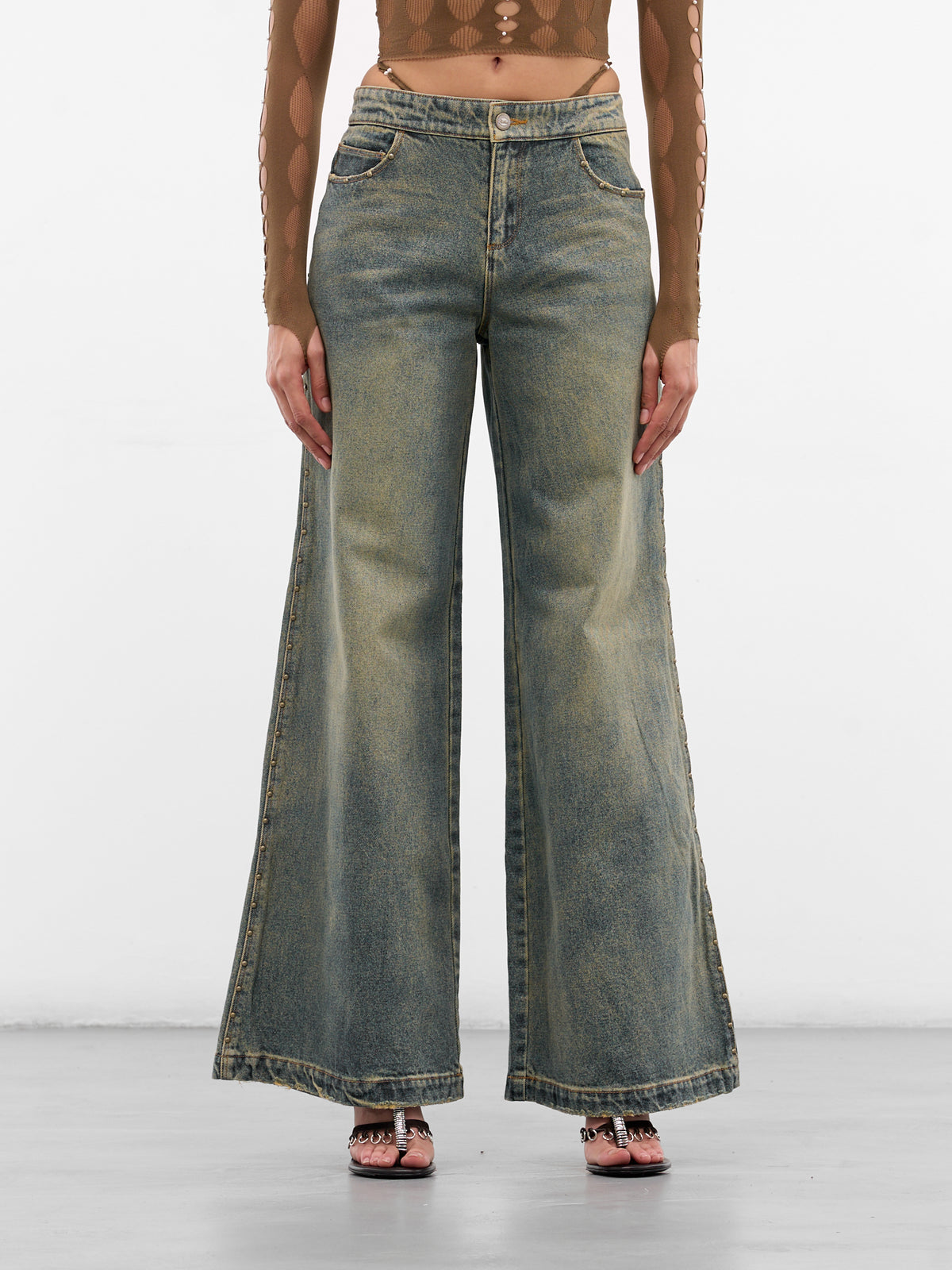 Blue Denim G-String Baggy Jeans (RAW25WV20B-GREY-BLUE)
