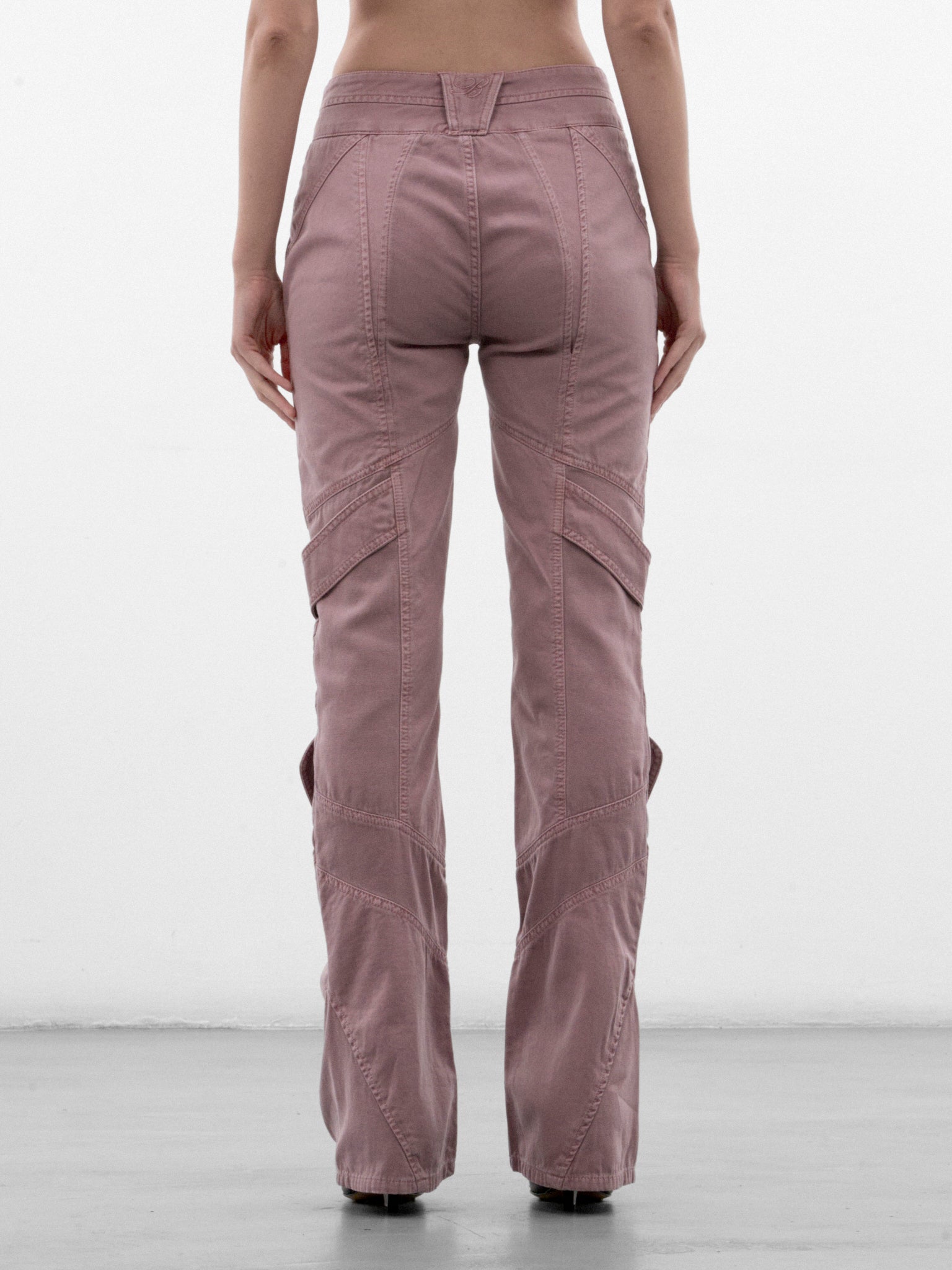 Purple Cotton Sash Cargo Pants (RF6026-T33US-PURPLE-SAGE)