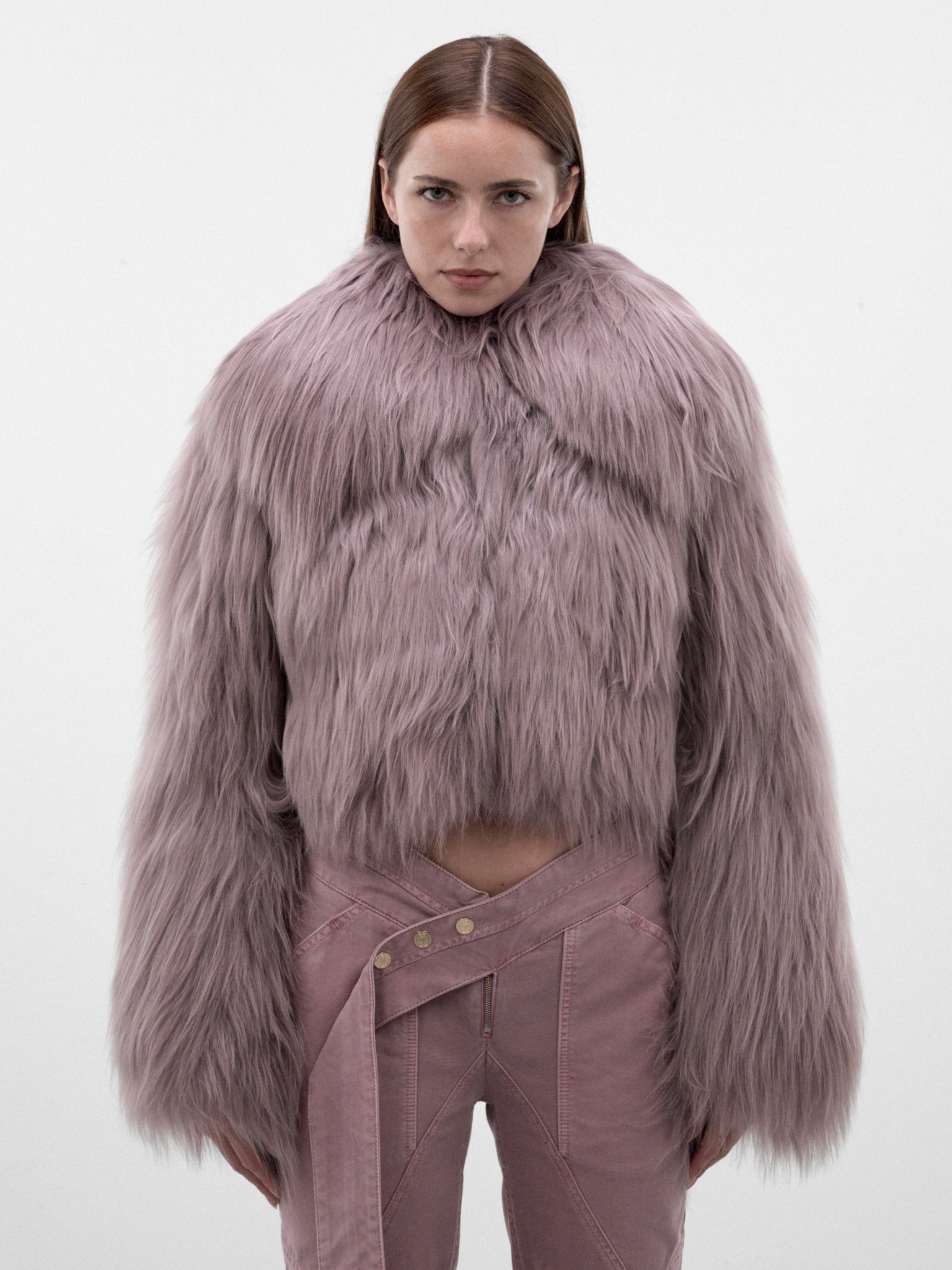 Purple Sage Lamb Fur Jacket (RF6122-P04US-PURPLE-SAGE)