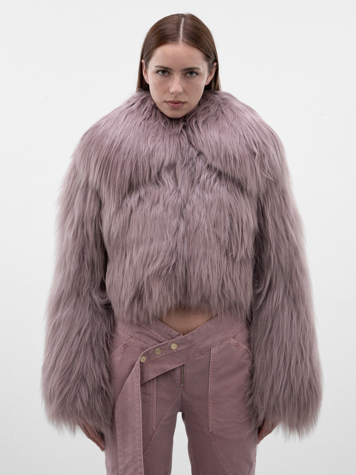 Purple Sage Lamb Fur Jacket (RF6122-P04US-PURPLE-SAGE)