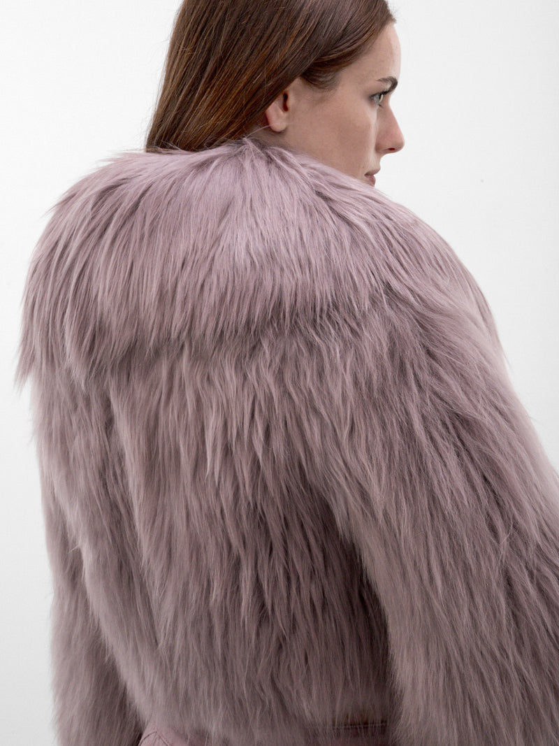 Purple Sage Lamb Fur Jacket (RF6122-P04US-PURPLE-SAGE)
