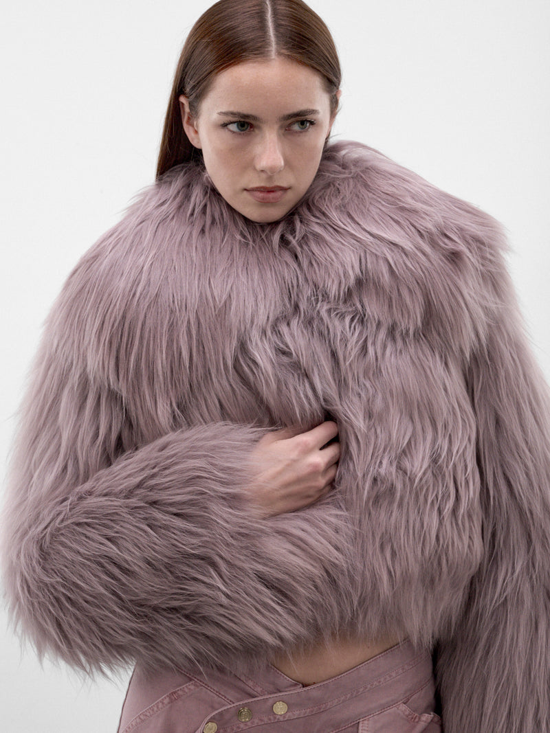 Purple Sage Lamb Fur Jacket (RF6122-P04US-PURPLE-SAGE)