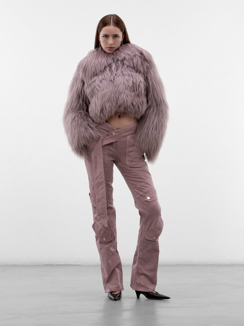 Purple Sage Lamb Fur Jacket (RF6122-P04US-PURPLE-SAGE)