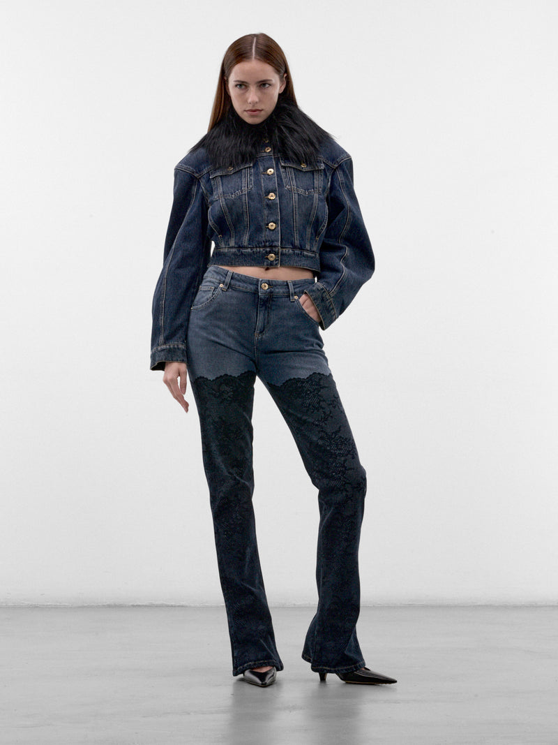 Blue Denim Plush Collar Jacket (RF6132-D15US-DENIM-BLUE)