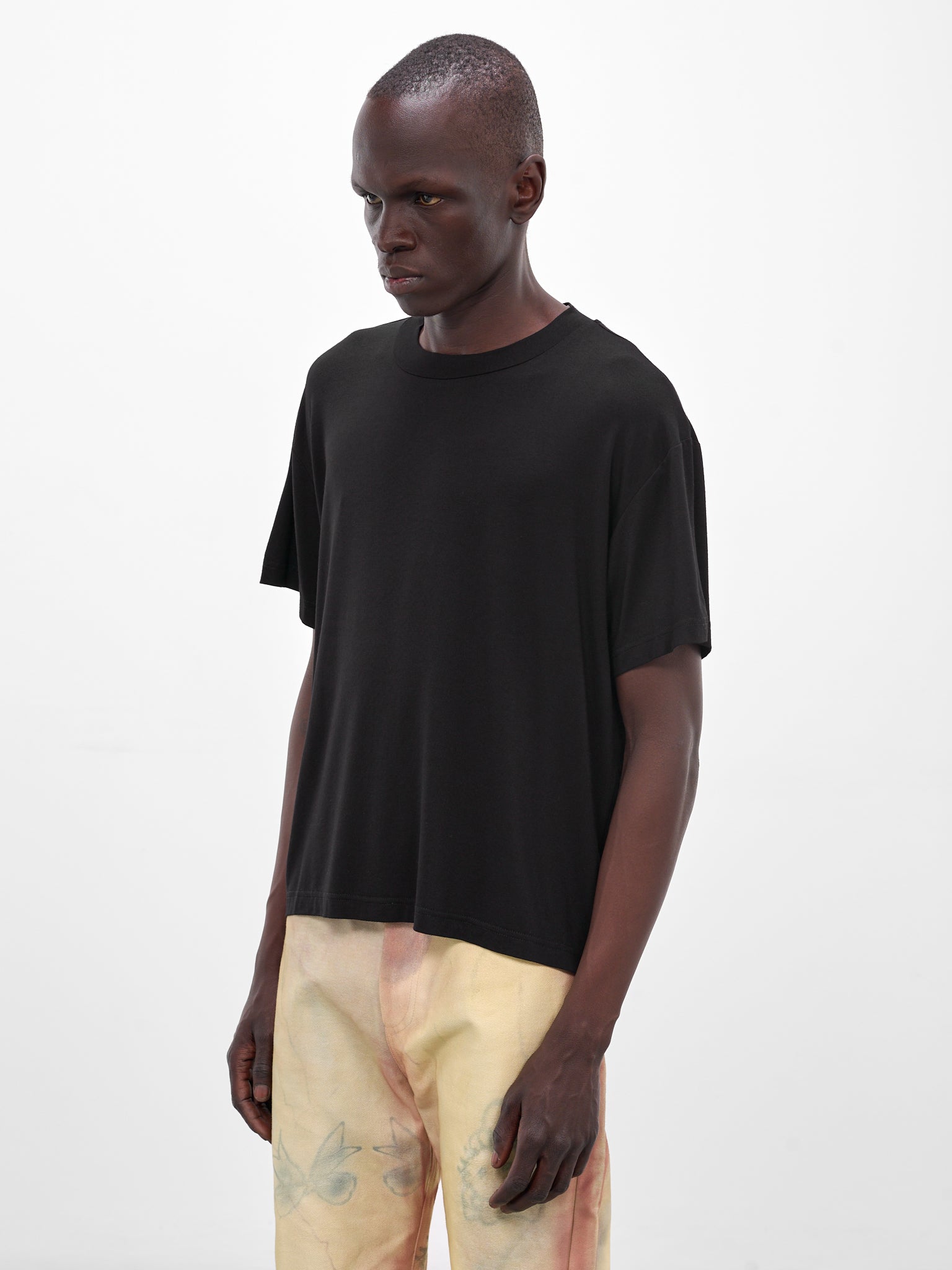 Black Lace-Up Ribbon Graphic Tee (RIBBON-T-SHIRT-BLACK)