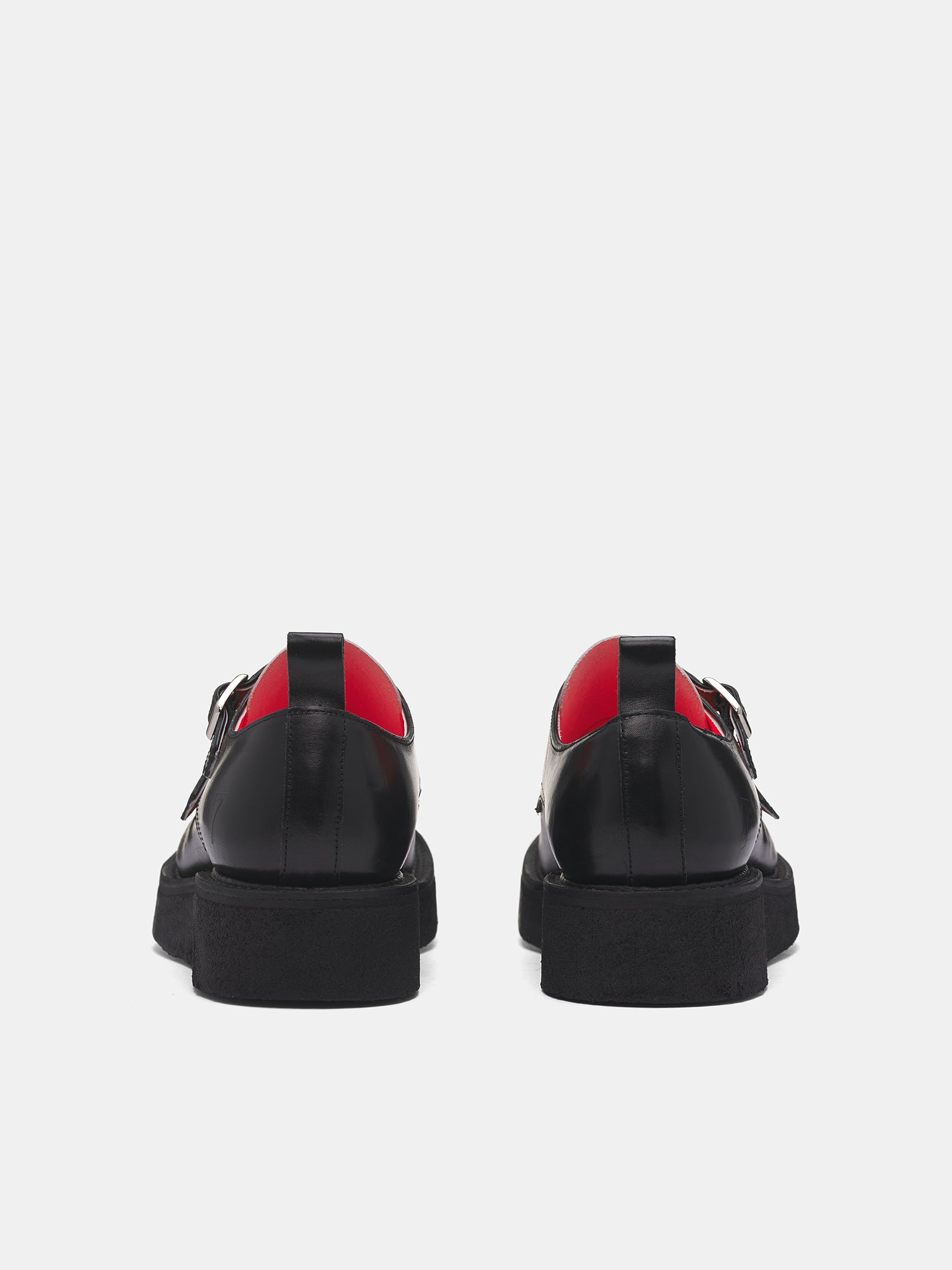 'Richard' Black Leather Monk Creepers (RICHARD-M-BLACK)