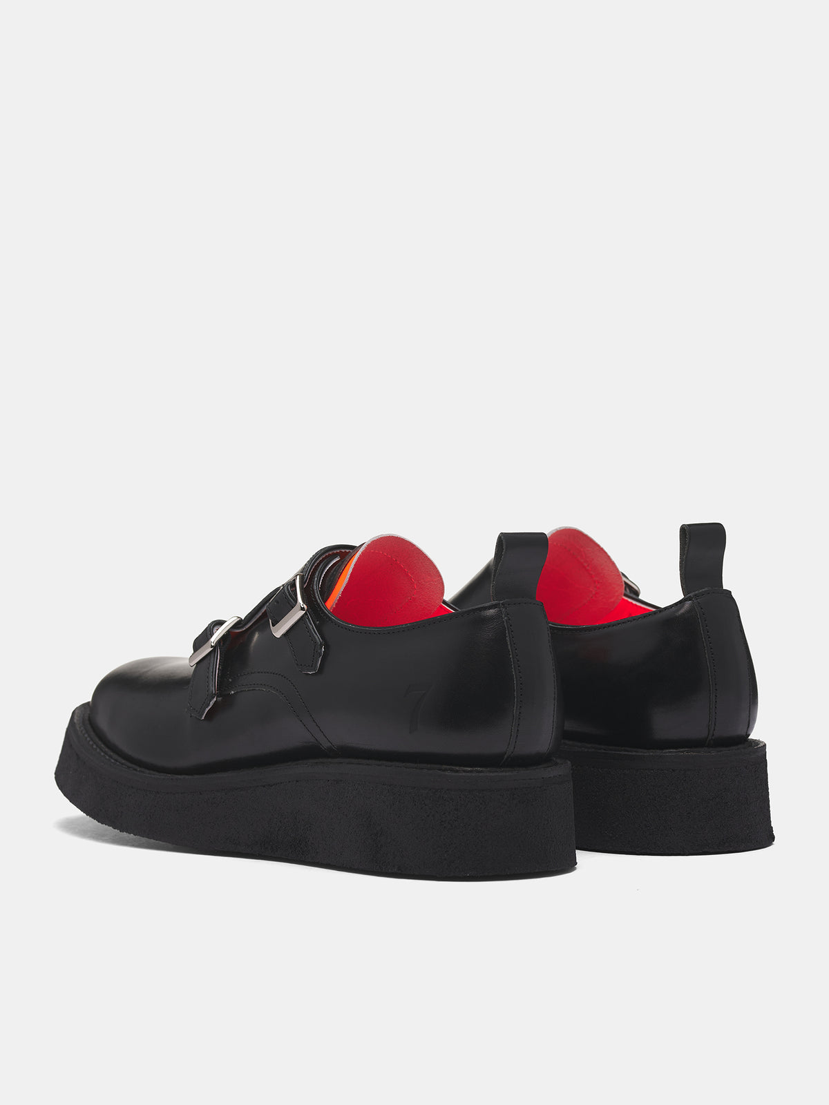 'Richard' Black Leather Monk Creepers (RICHARD-M-BLACK)