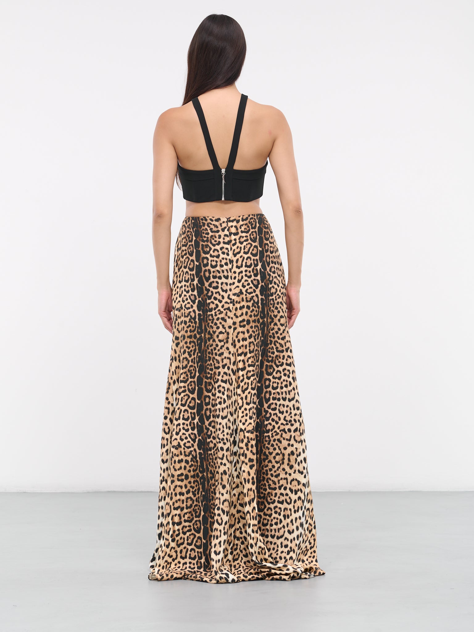 Leopard-print Maxi Dress (RKR105-ORH26-NATURAL)