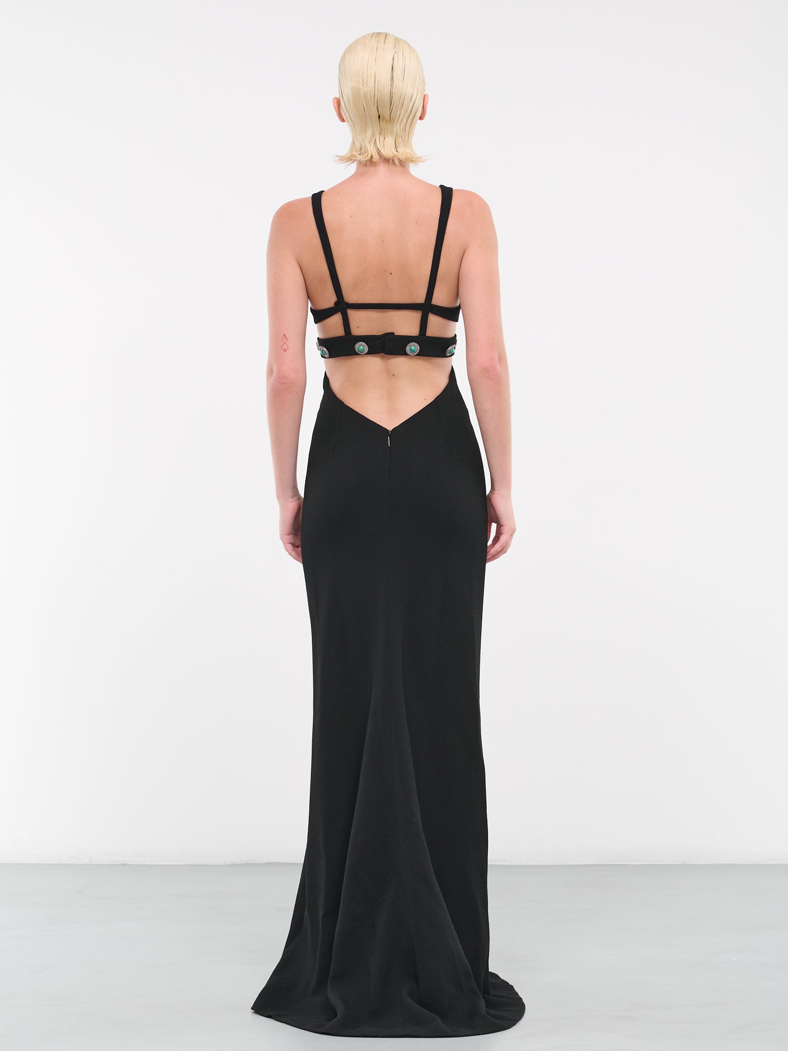 Embellished Cut-Out Maxi Dress (RKT103WR013C-05051-NERO