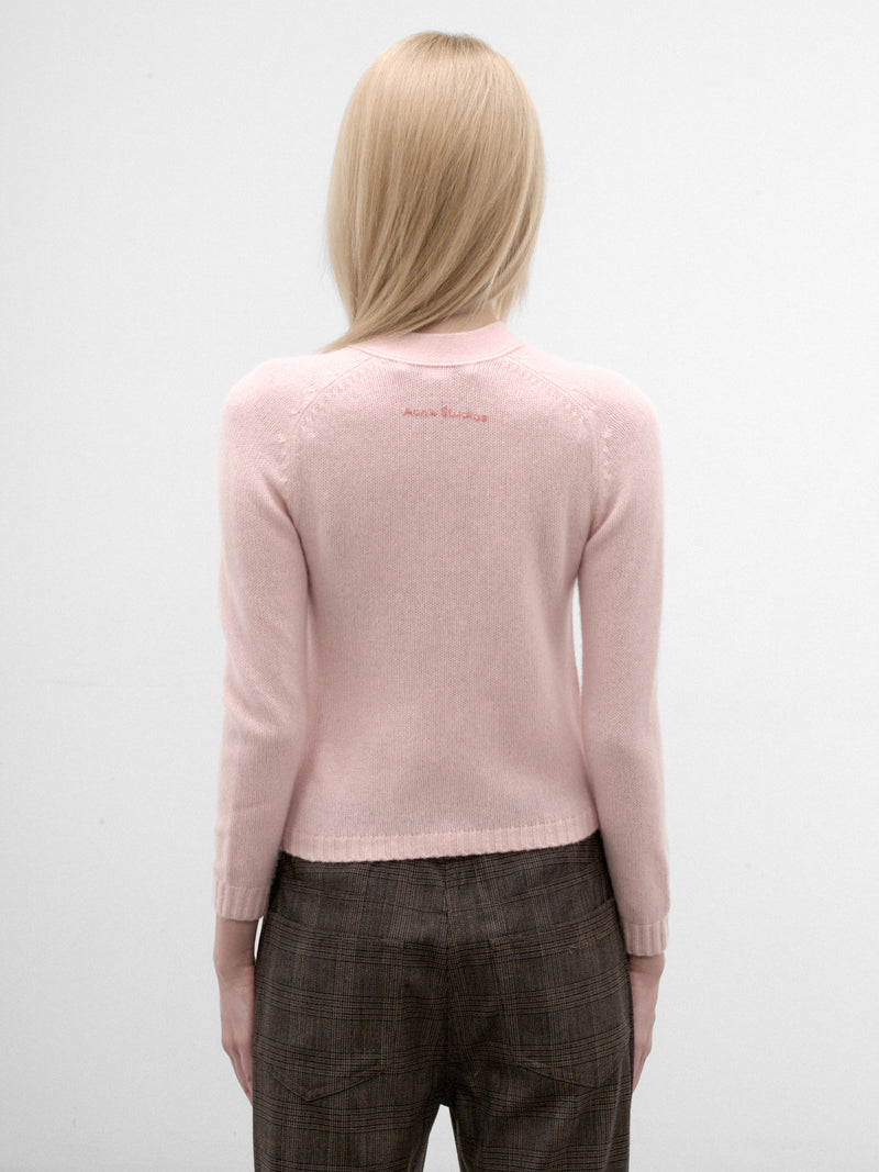Pink Slim Knit Cardigan (RM-WN-KNIT000106-LIGHT-ROSE-PI)