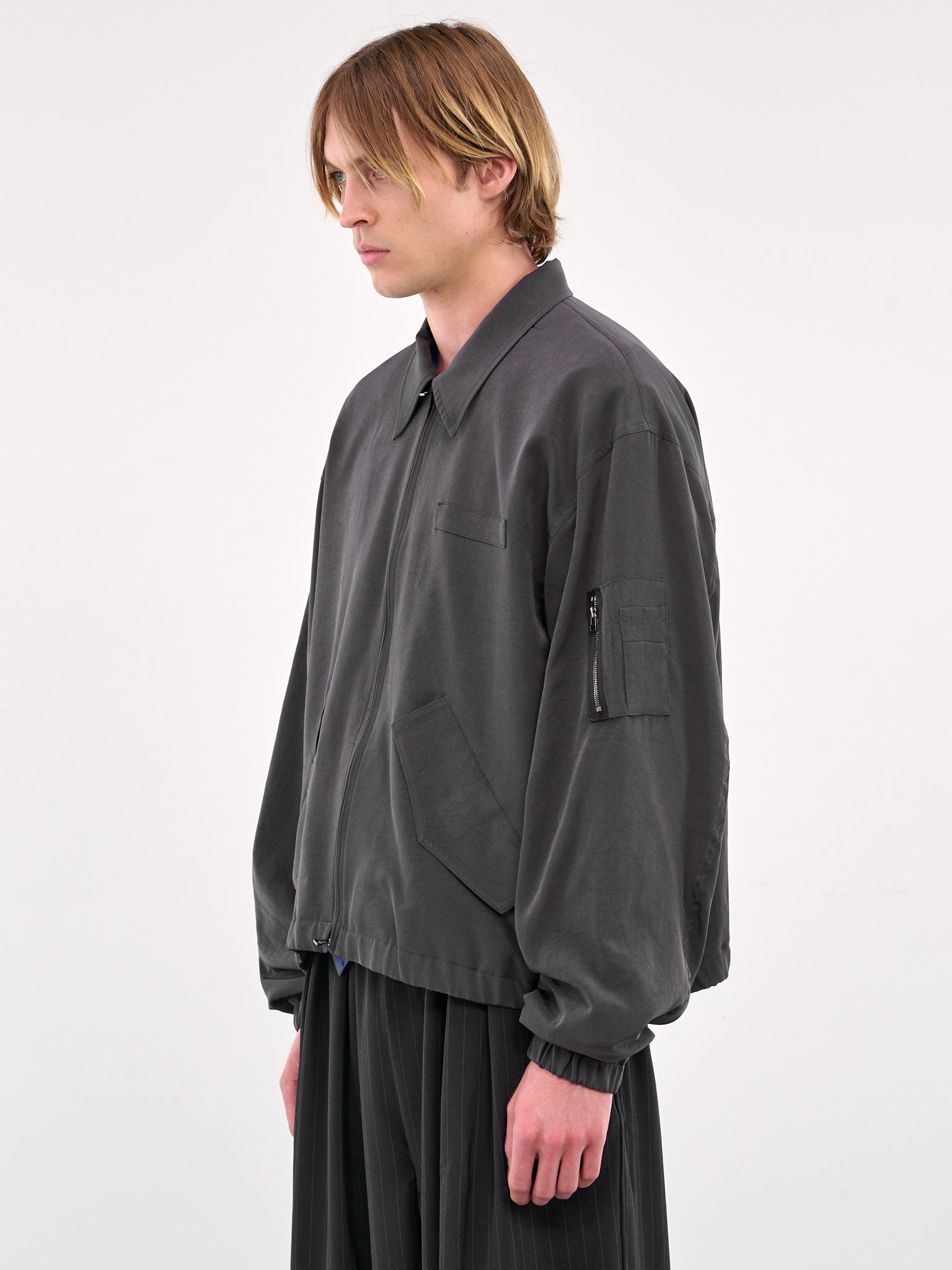 Zip-Up Blouson (RM251-021-CHARCOAL)