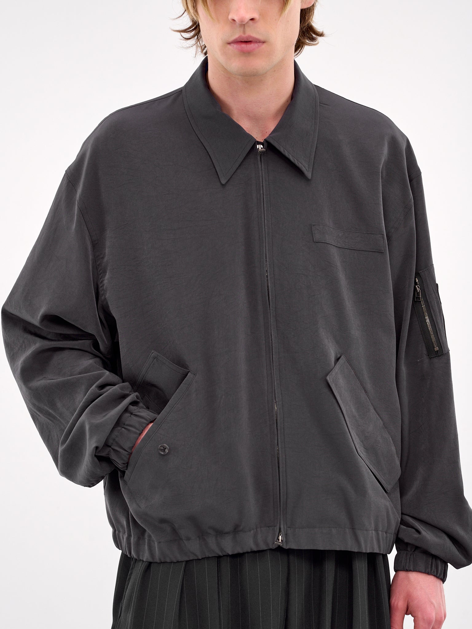 Zip-Up Blouson (RM251-021-CHARCOAL)