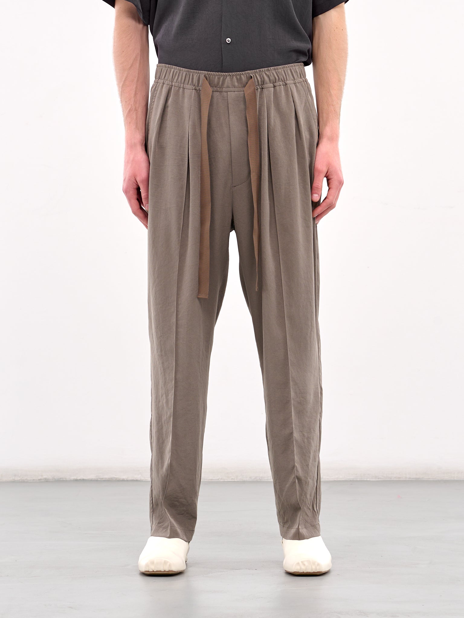 Elasticated Drawstring Trousers (RM251-026-TAUPE)