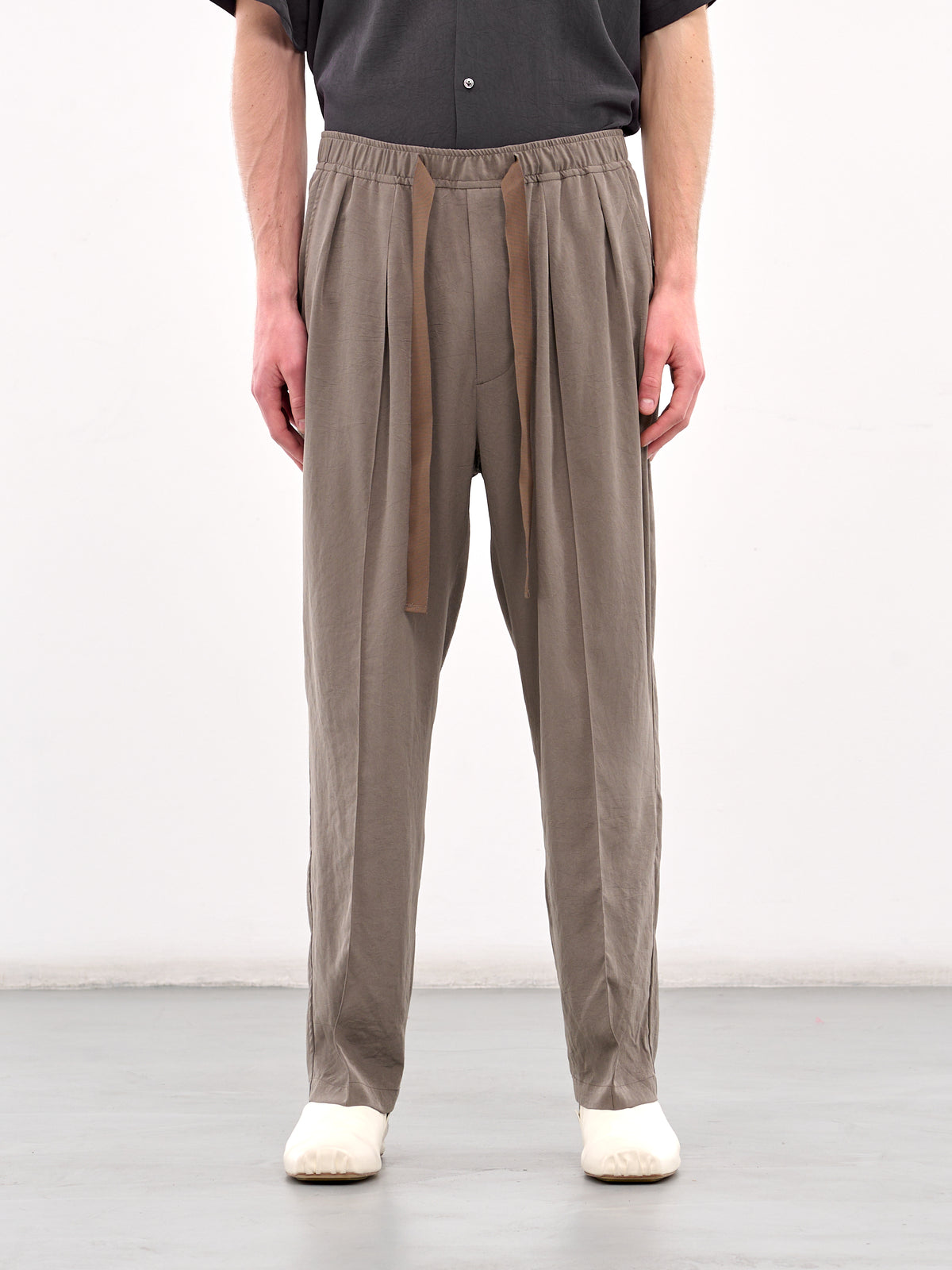 Elasticated Drawstring Trousers (RM251-026-TAUPE)