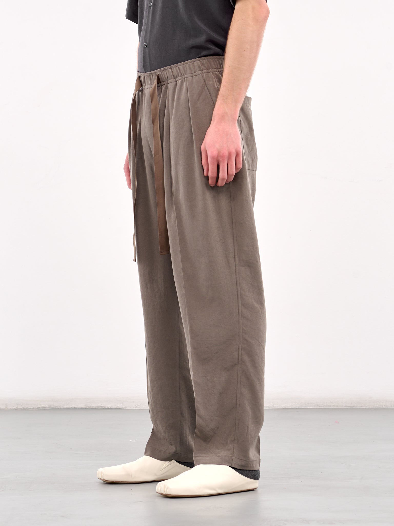 Elasticated Drawstring Trousers (RM251-026-TAUPE)