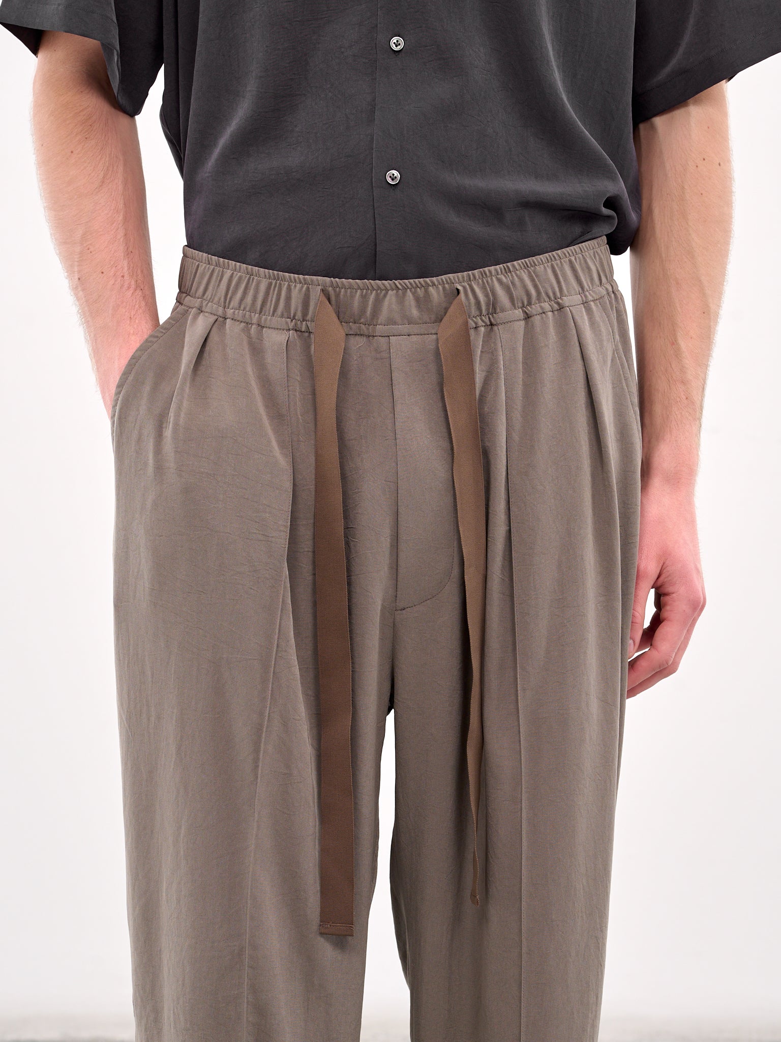 Elasticated Drawstring Trousers (RM251-026-TAUPE)