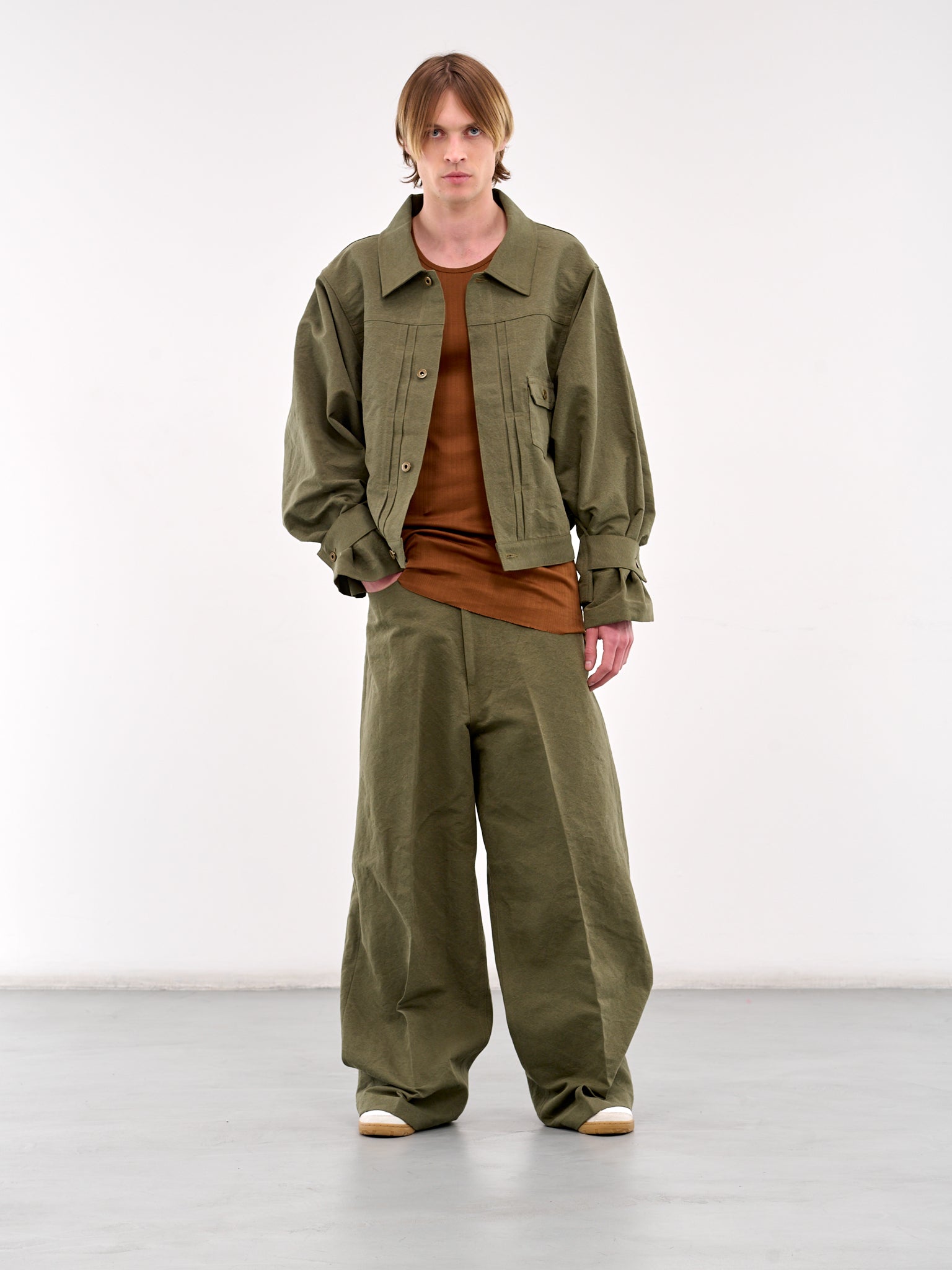 Wide Sleeve Denim Jacket (RM251-027-OLIVE)