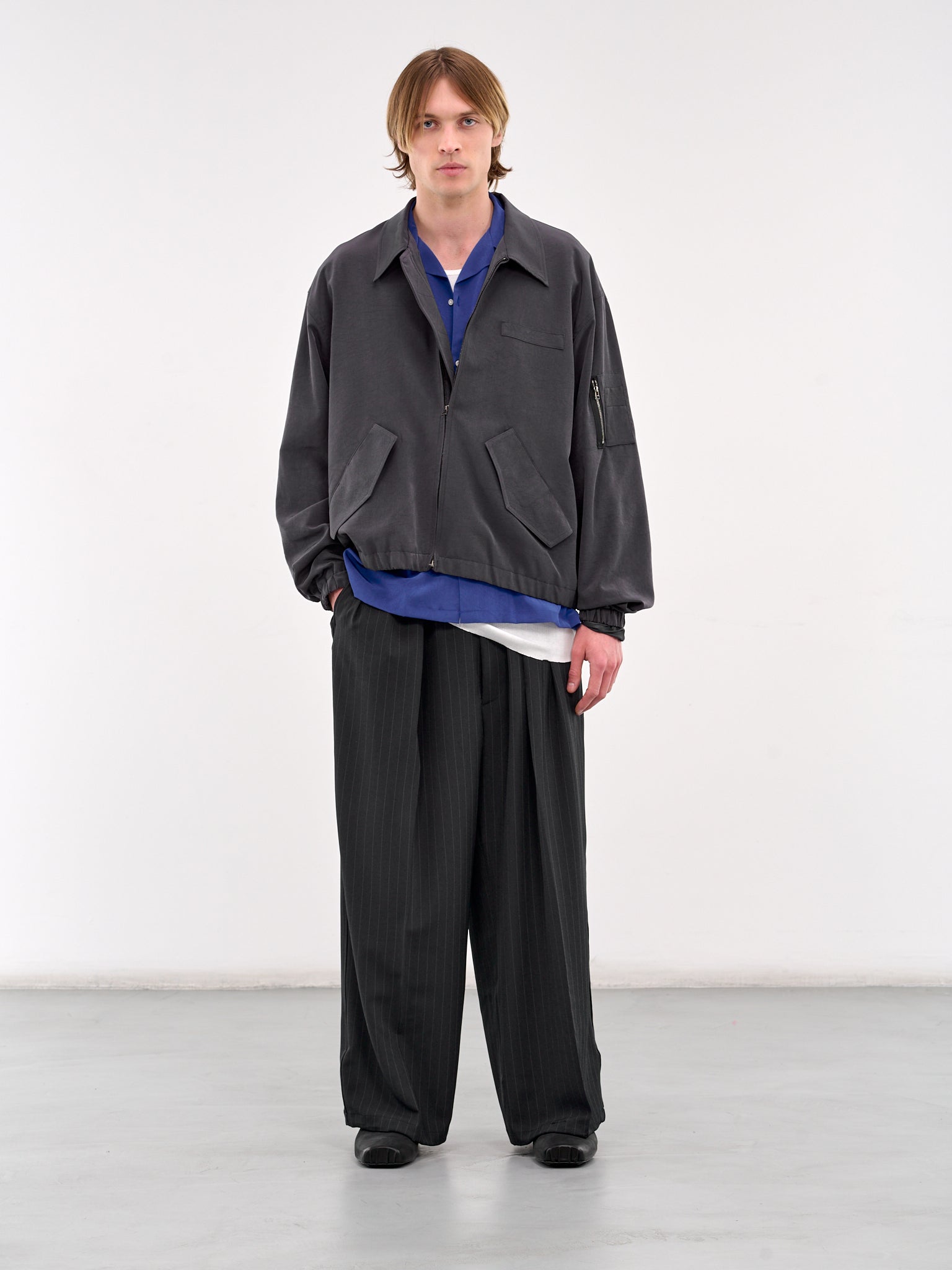 Zip-Up Blouson (RM251-021-CHARCOAL)