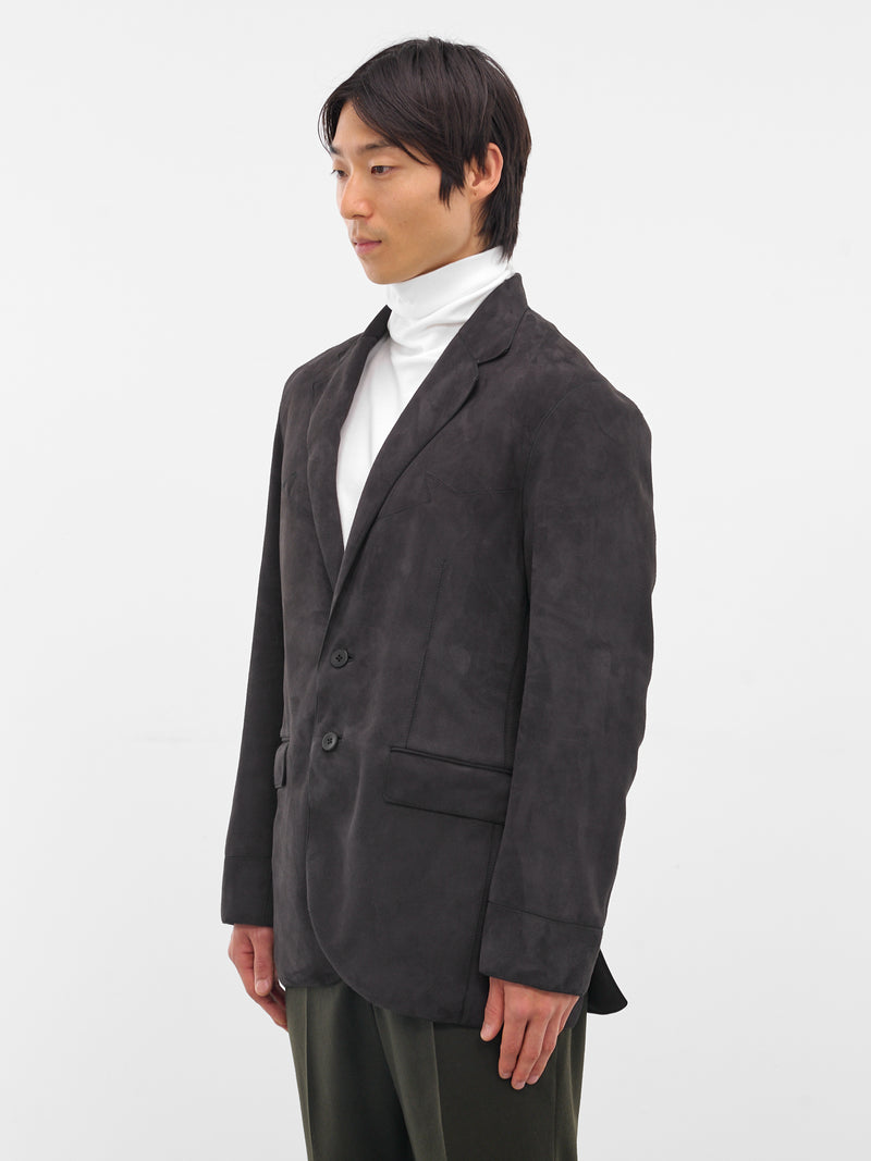 Charcoal Sheep Leather Blazer (RM252-001-CHARCOAL)
