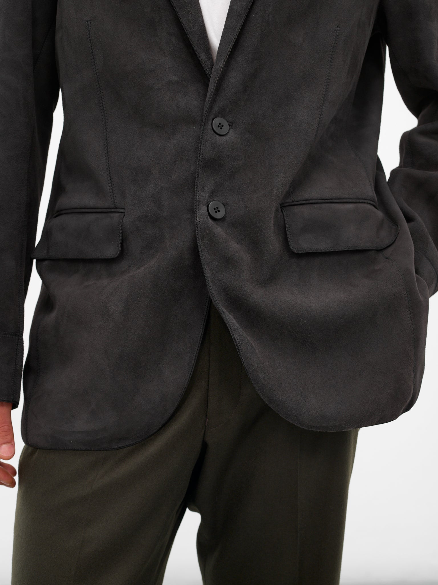 Charcoal Sheep Leather Blazer (RM252-001-CHARCOAL)