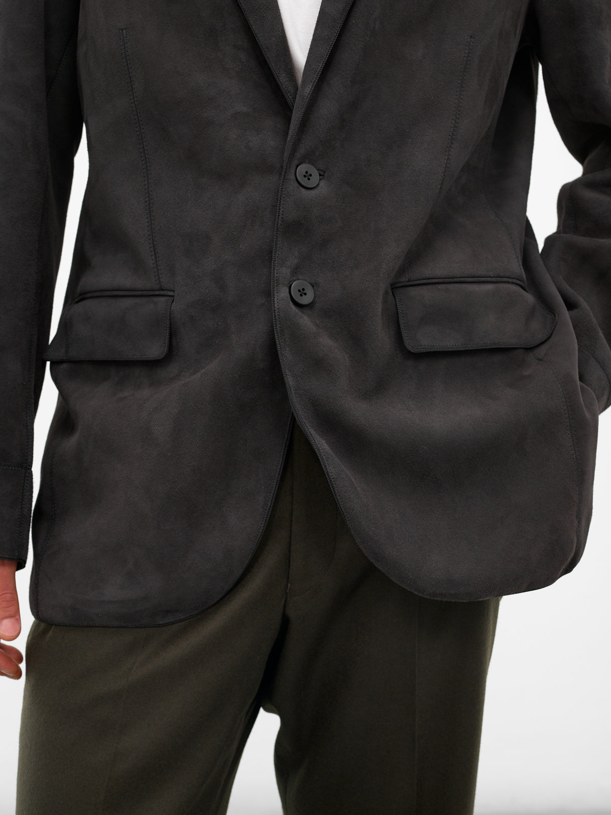 Charcoal Sheep Leather Blazer (RM252-001-CHARCOAL)