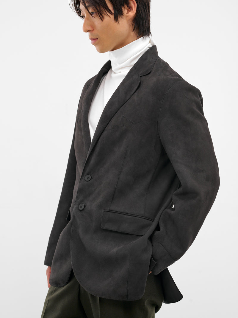 Charcoal Sheep Leather Blazer (RM252-001-CHARCOAL)