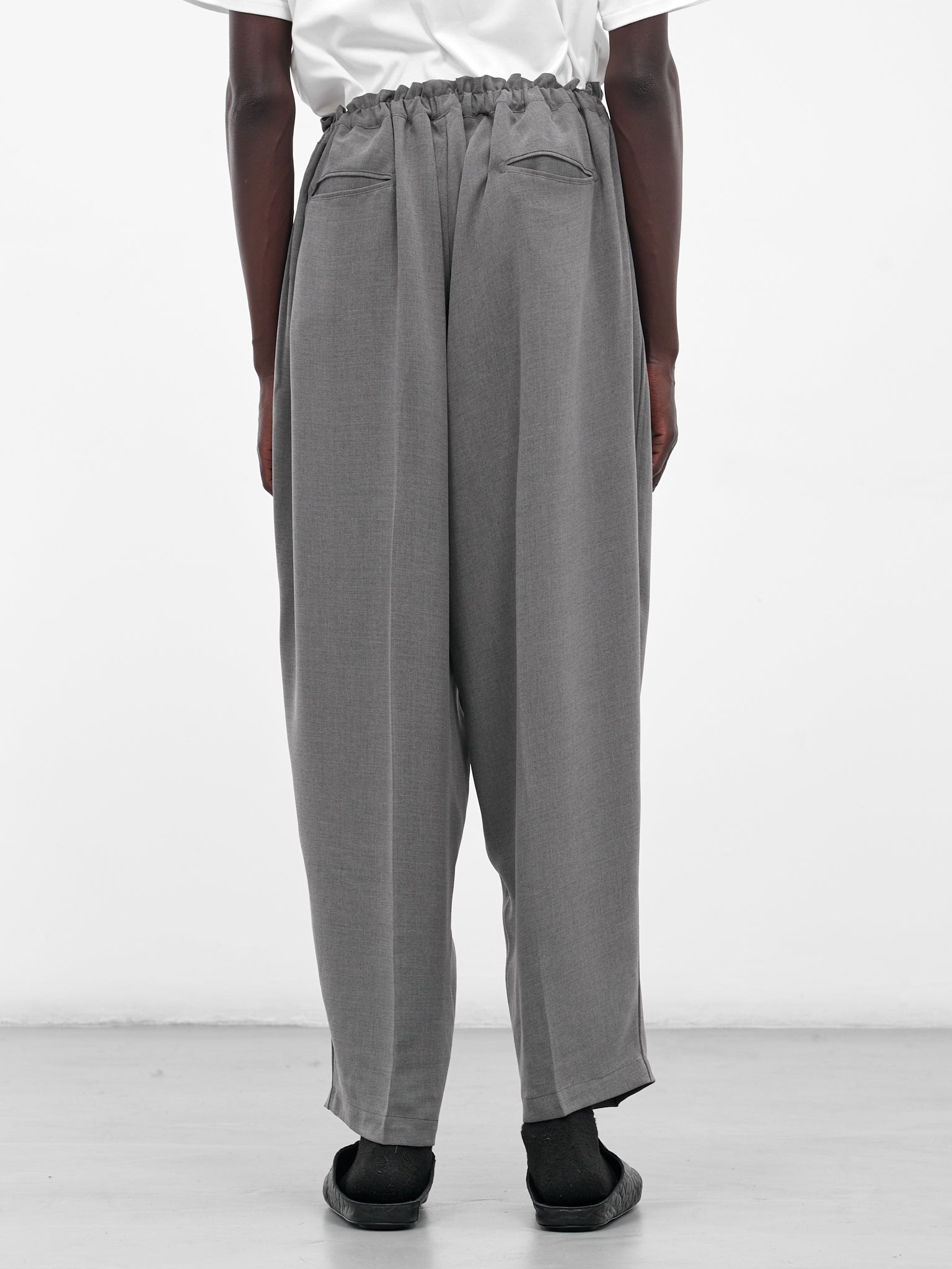Gray Drawstring Baggy Trousers (RM252-009-TOP-GRAY)