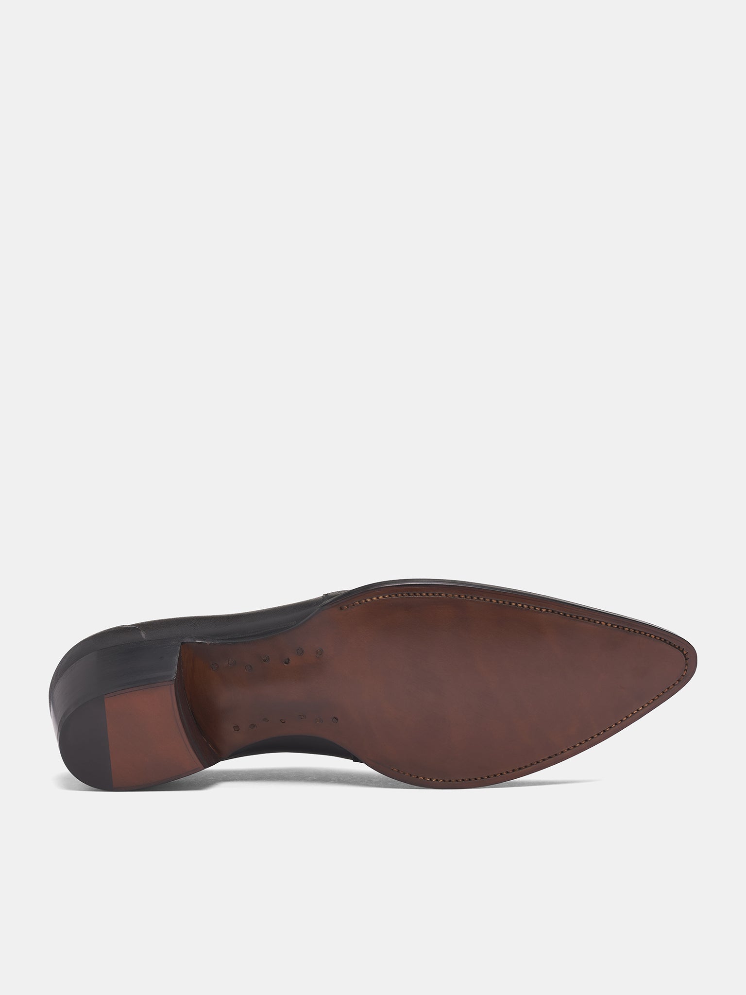 Black Leather Elastic Shoes (RM252-017-SMOOTH-BLACK)