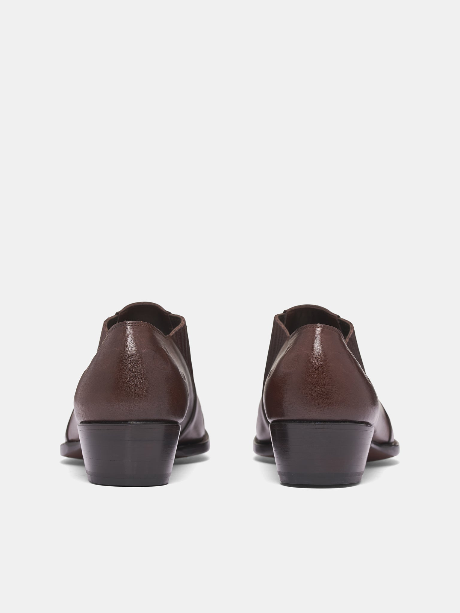 Brown Leather Elastic Shoes (RM252-017-SMOOTH-BROWN)