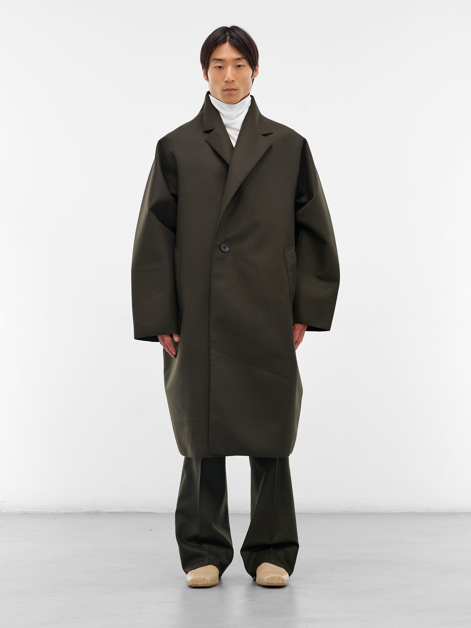 Olive Wool Oversized Coat (RM252-031-DARK-OLIVE)