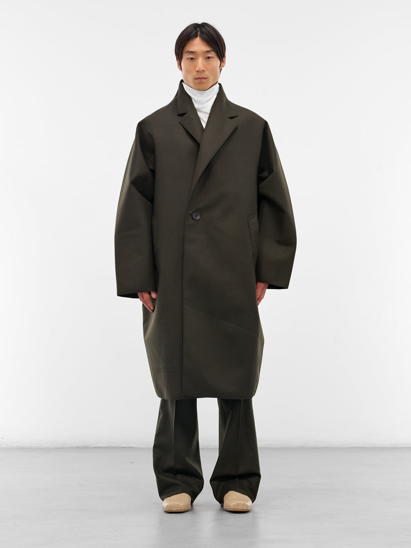 Olive Wool Oversized Coat (RM252-031-DARK-OLIVE)