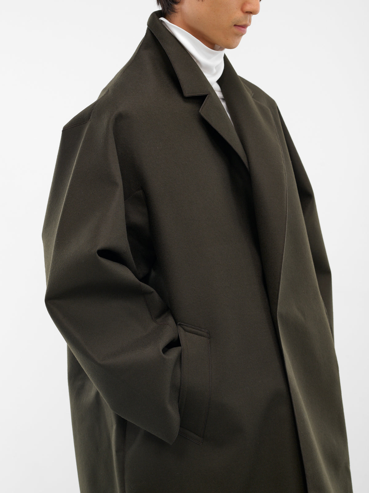Olive Wool Oversized Coat (RM252-031-DARK-OLIVE)