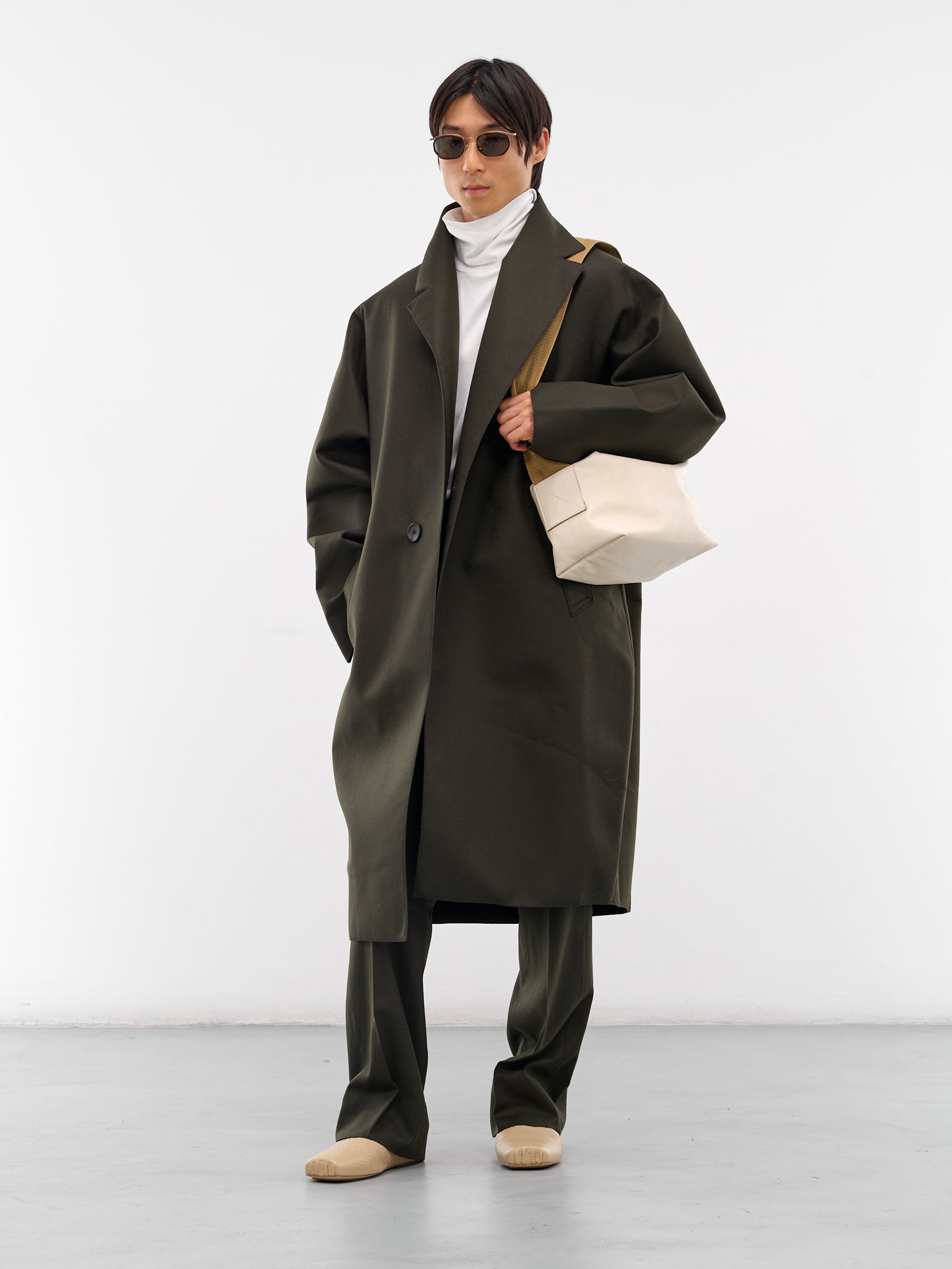 Olive Wool Tailored Trousers (RM252-039-DARK-OLIVE)