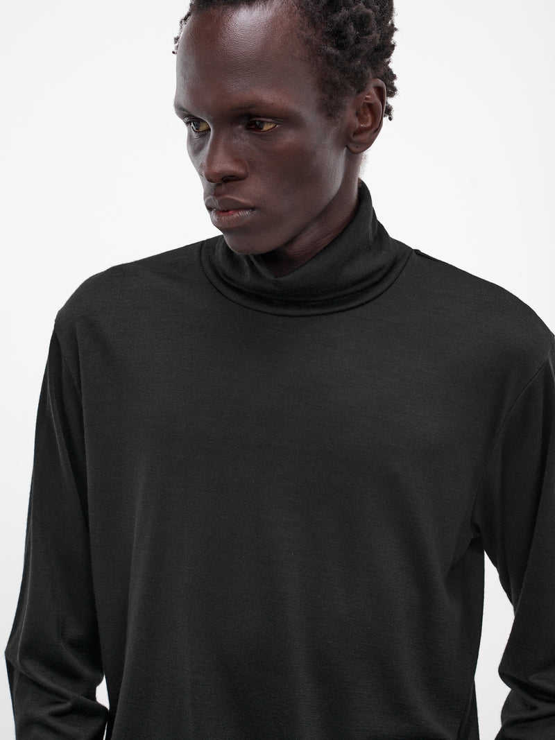 Black Wool Turtleneck Sweater (RM252-043-BLACK)