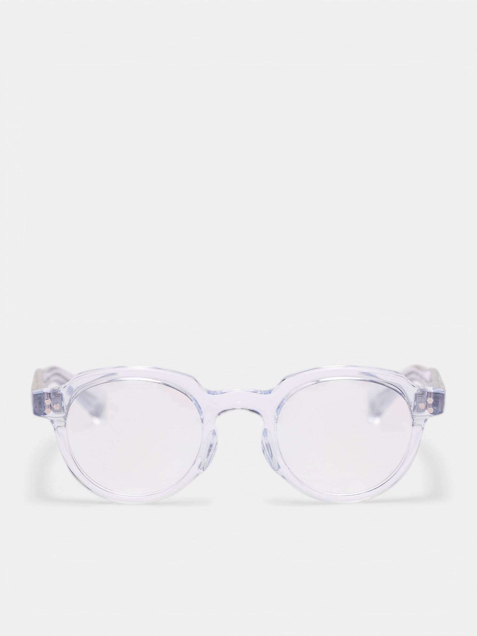 Transparent Engraved Crown Panto Glasses (RM261-027-CLEAR)