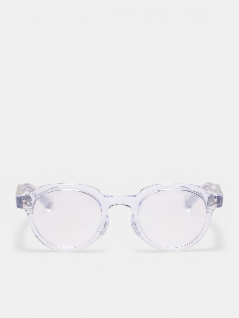 Transparent Engraved Crown Panto Glasses (RM261-027-CLEAR)