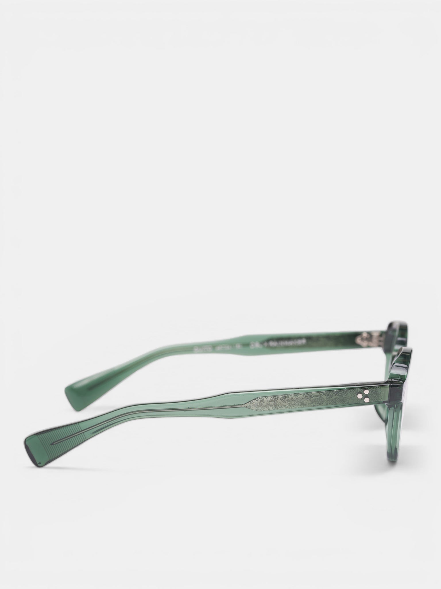 Green Translucent Crown Panto Glasses (RM261-027-GREEN)