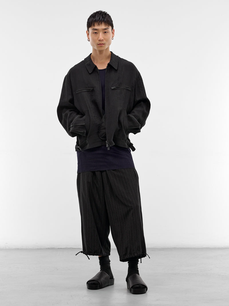 Navy Cotton Ribbed Tank Top (RM261-048-NAVY)