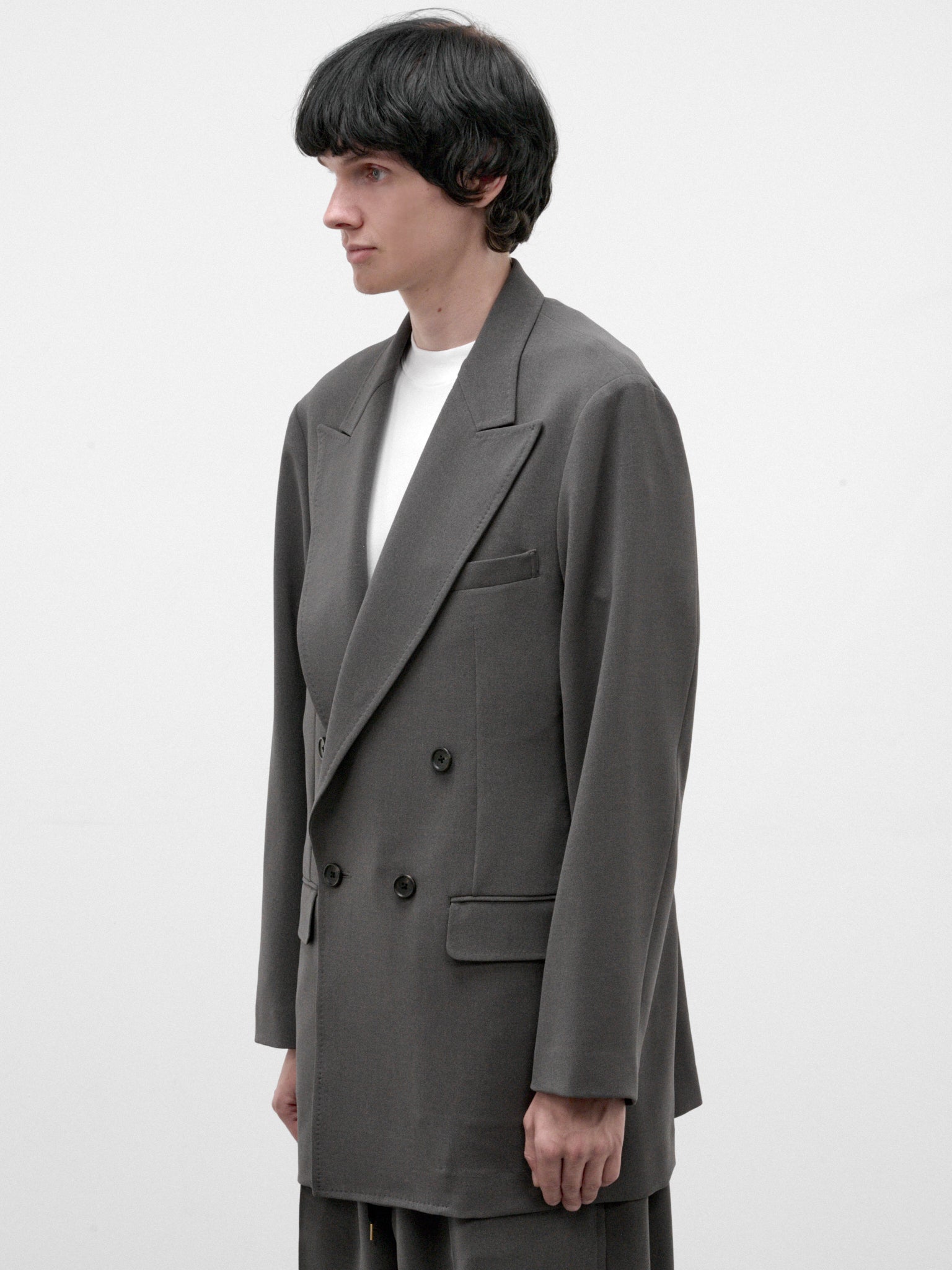 Gray Double-Breasted Blazer (RM262-003-GRAY)