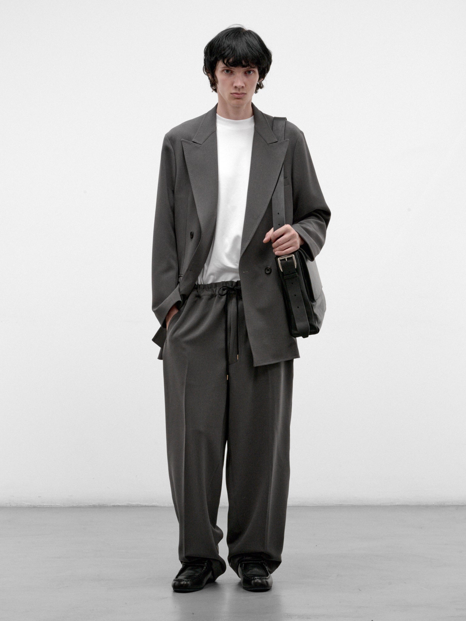 Gray Double-Breasted Blazer (RM262-003-GRAY)