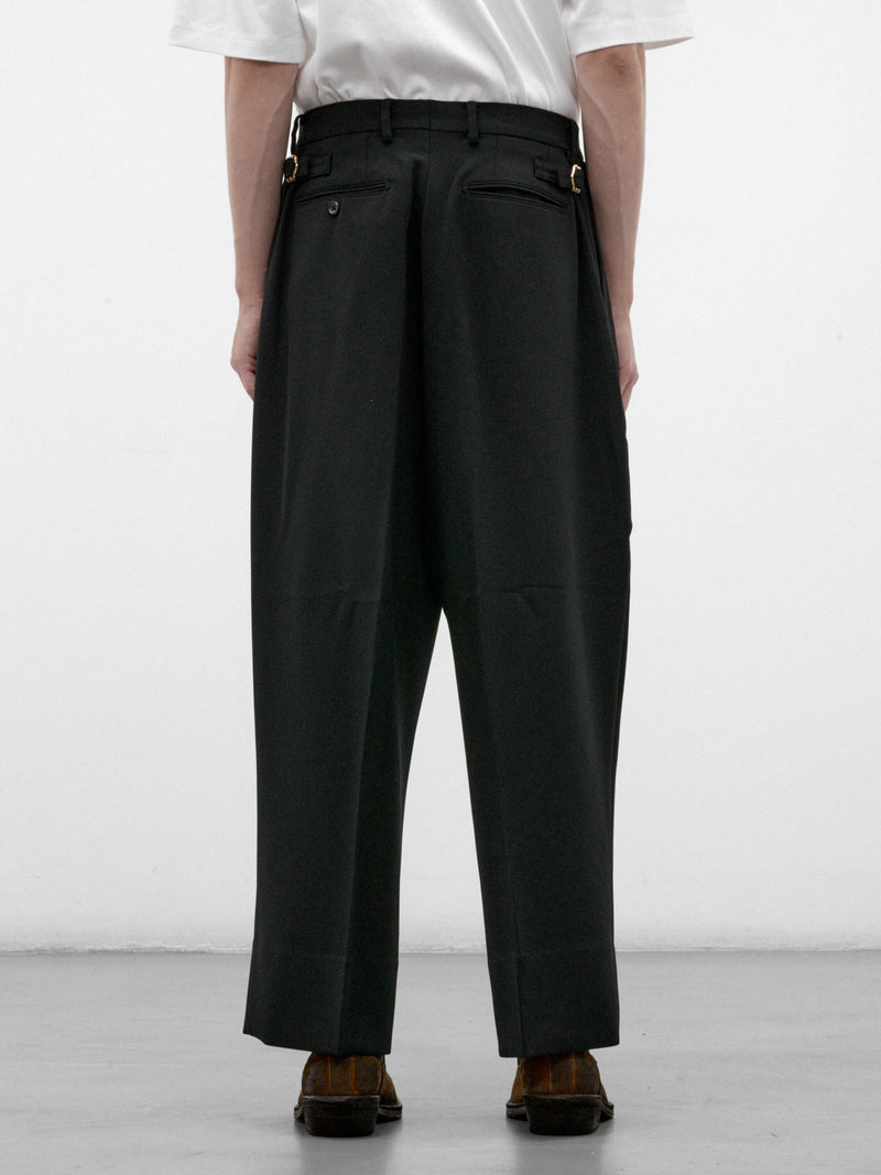 Black Wide Leg Trousers (RM262-007-BLACK)