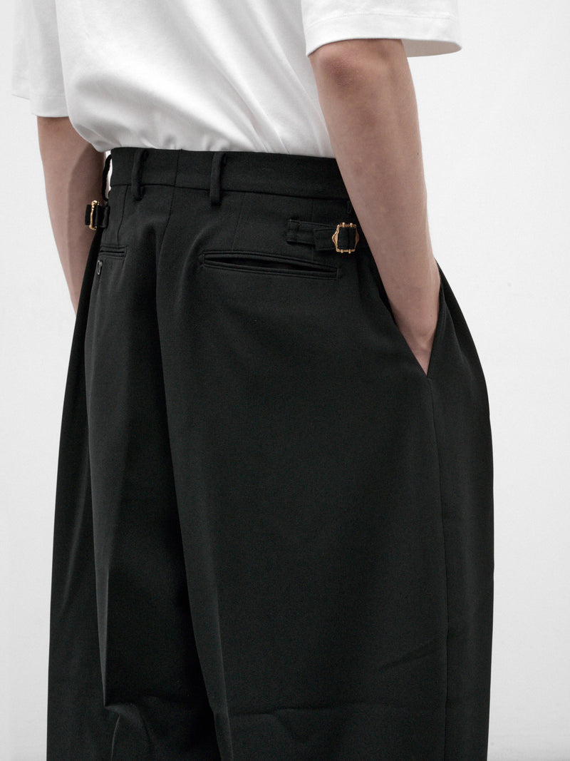 Black Wide Leg Trousers (RM262-007-BLACK)