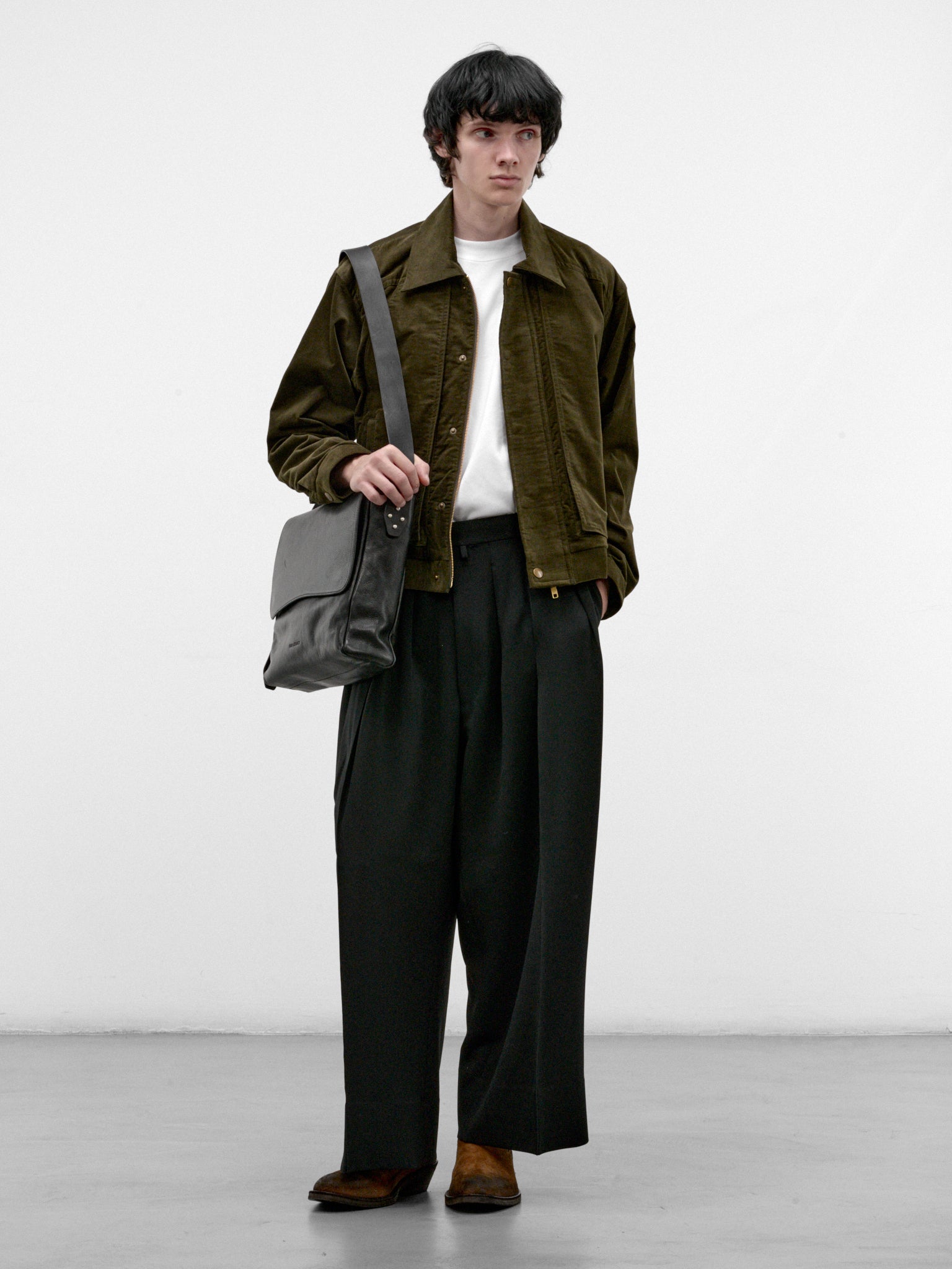 Khaki Cotton Workwear Zip Jacket (RM262-039-KHAKI)