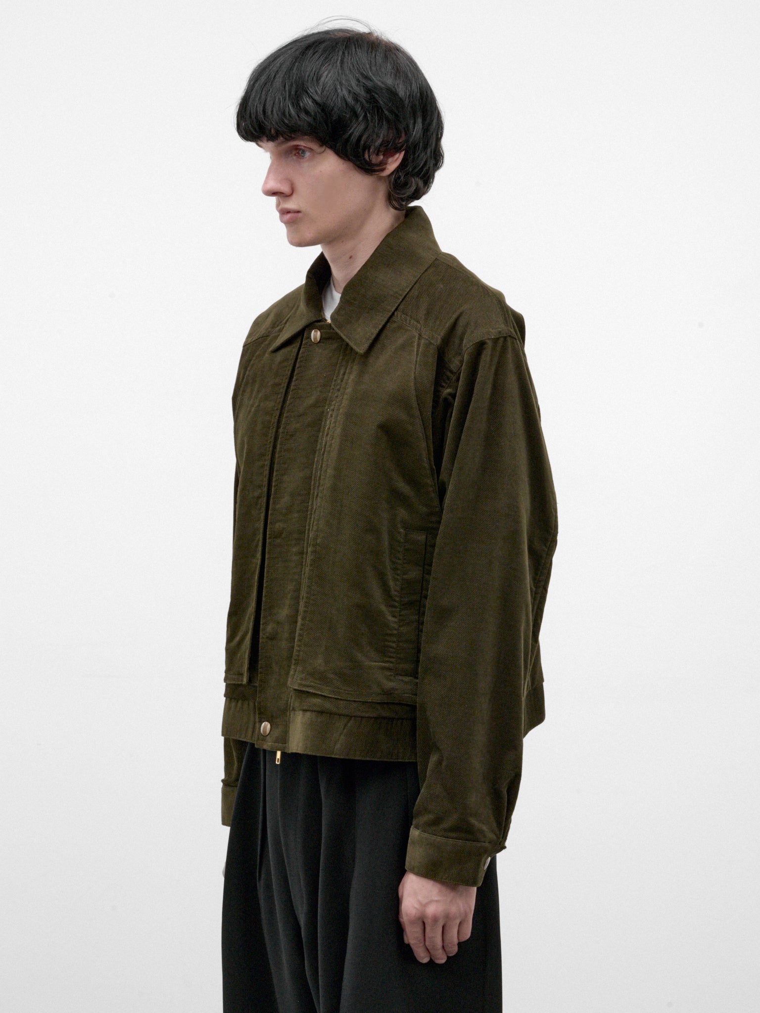 Khaki Cotton Workwear Zip Jacket (RM262-039-KHAKI)