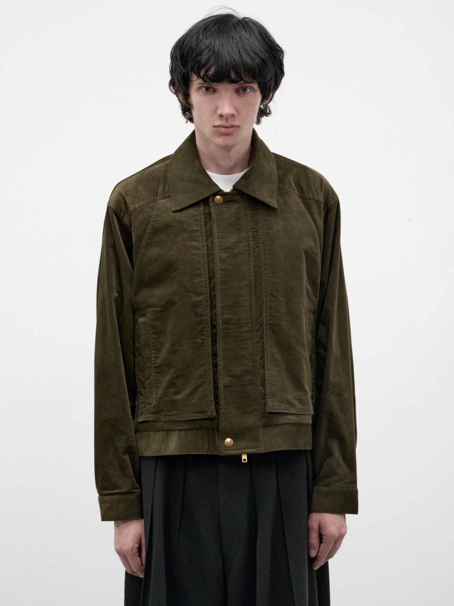 Khaki Cotton Workwear Zip Jacket (RM262-039-KHAKI)