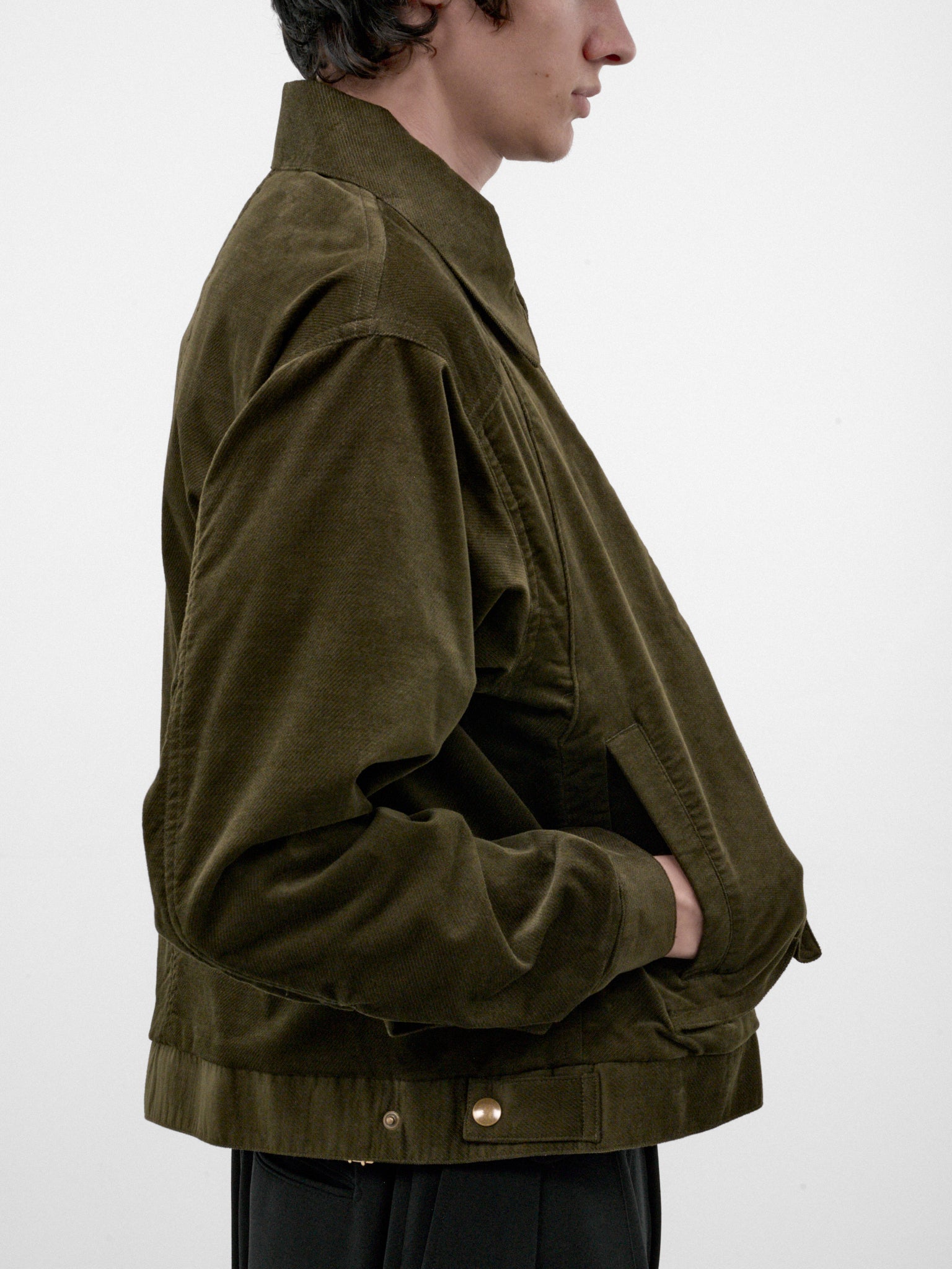 Khaki Cotton Workwear Zip Jacket (RM262-039-KHAKI)