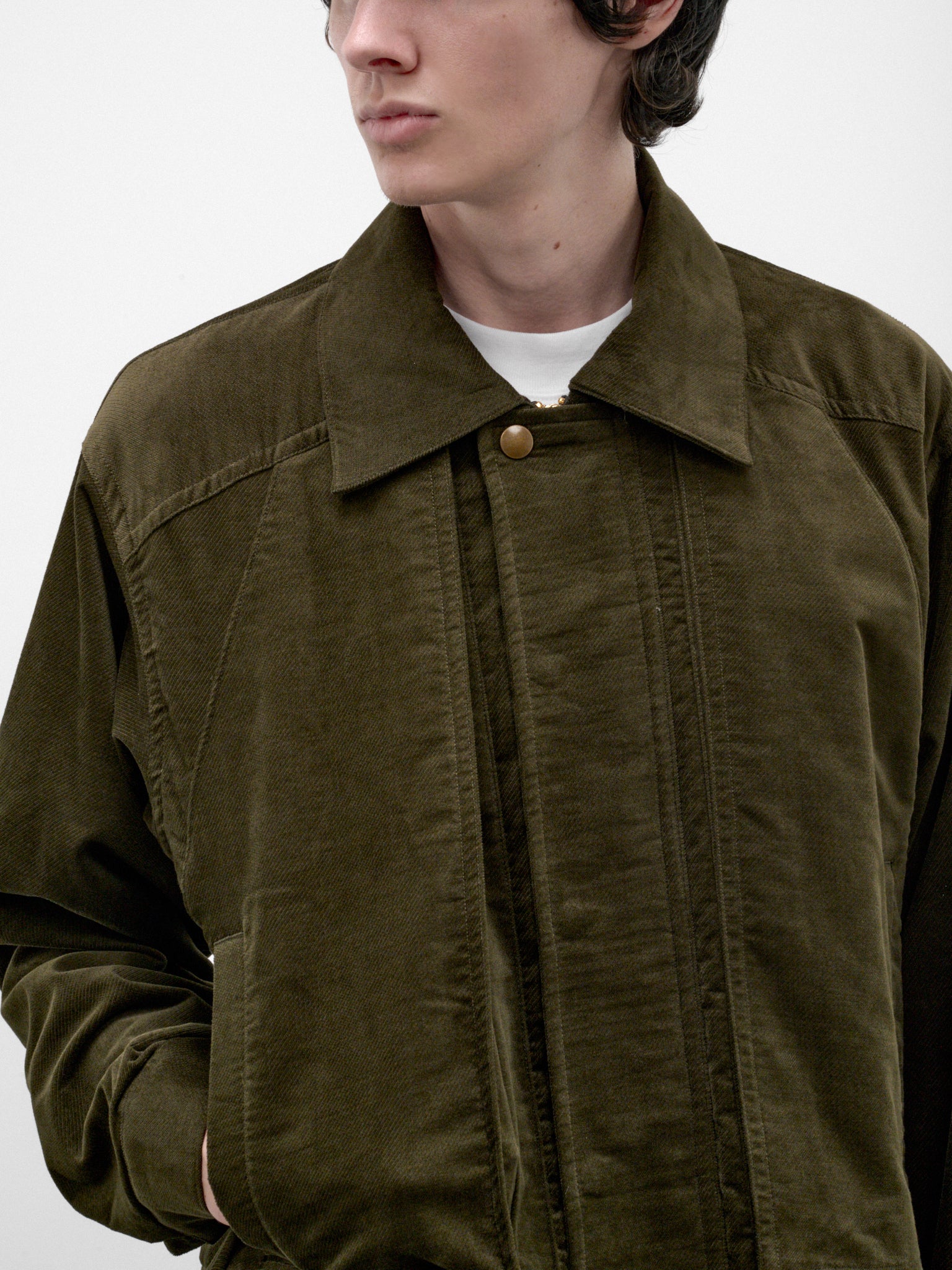 Khaki Cotton Workwear Zip Jacket (RM262-039-KHAKI)